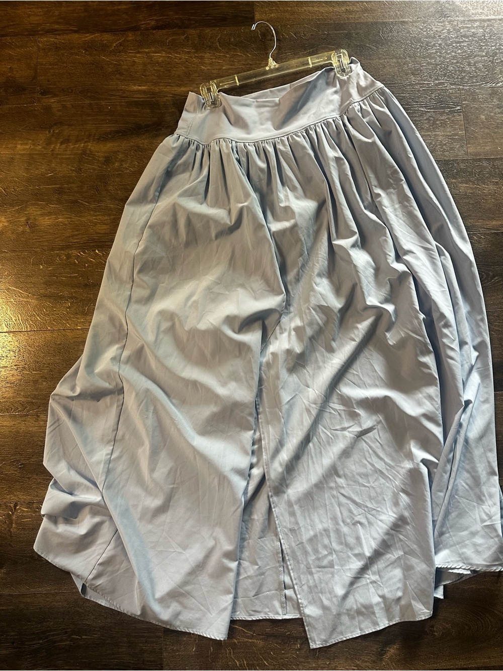 Source Unknown Pale Blue High-Low Gathered Skirt